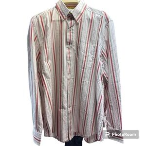 TOMMY BAHAMA ONE OF A KIND SAMPLE SHIRT LONG SLEEVED BUTTON DOWN STRIPED SZ L